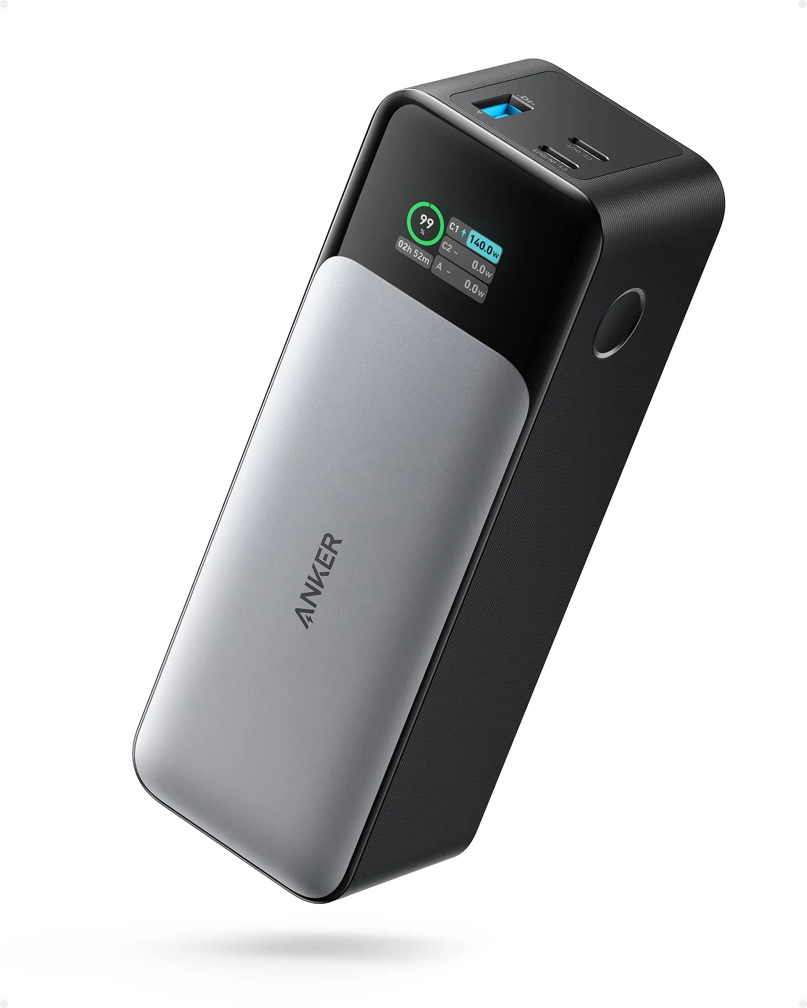 Anker 737 Power Bank, 24,000mAh 3-Port Laptop Portable Charger with 140W Fast Charging, Smart Display, for Outdoor Work, Compatible with iPhone 16/15/14 Series, Vision Pro, Samsung, MacBook, and More
