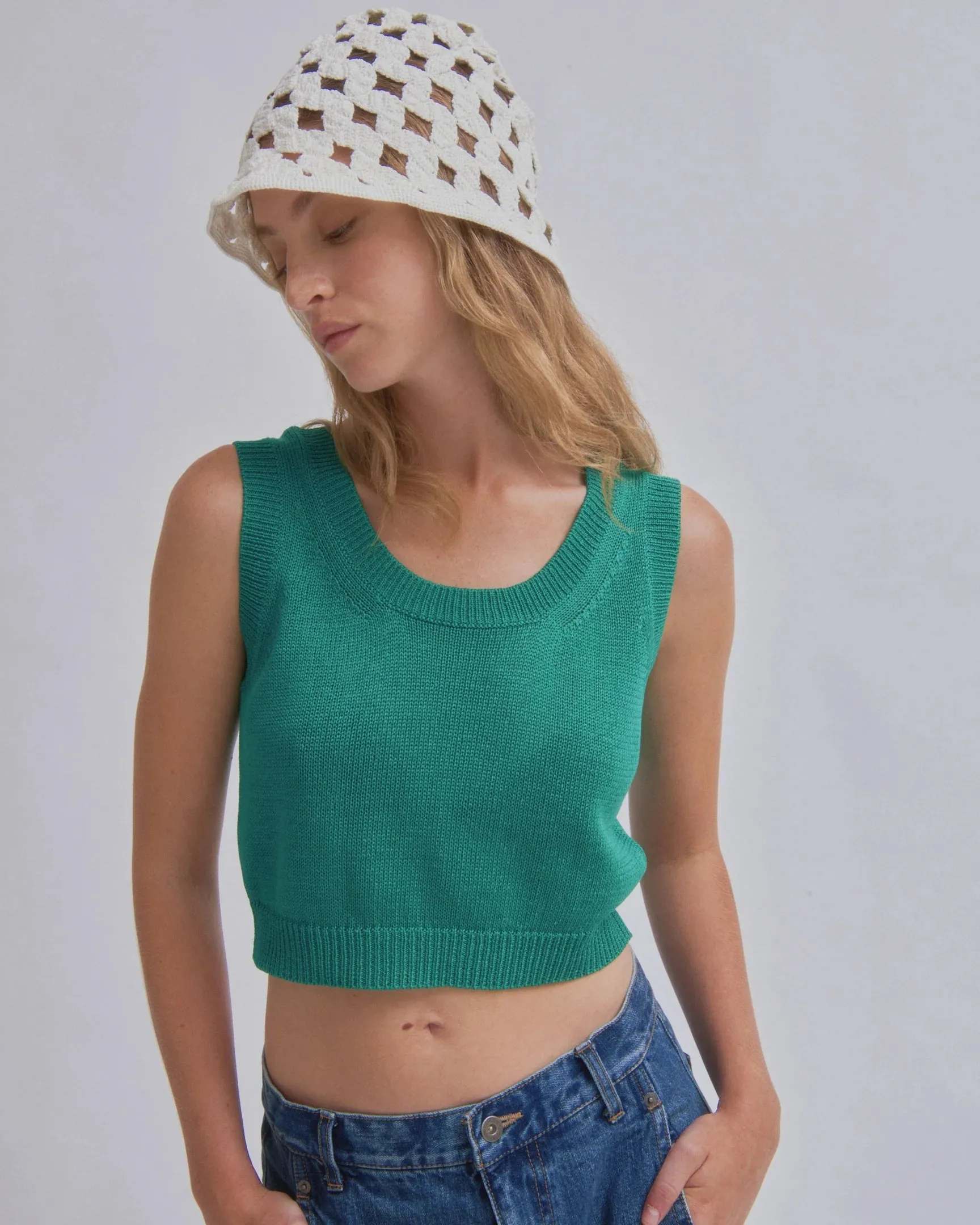 Compact Knit Tank // Green