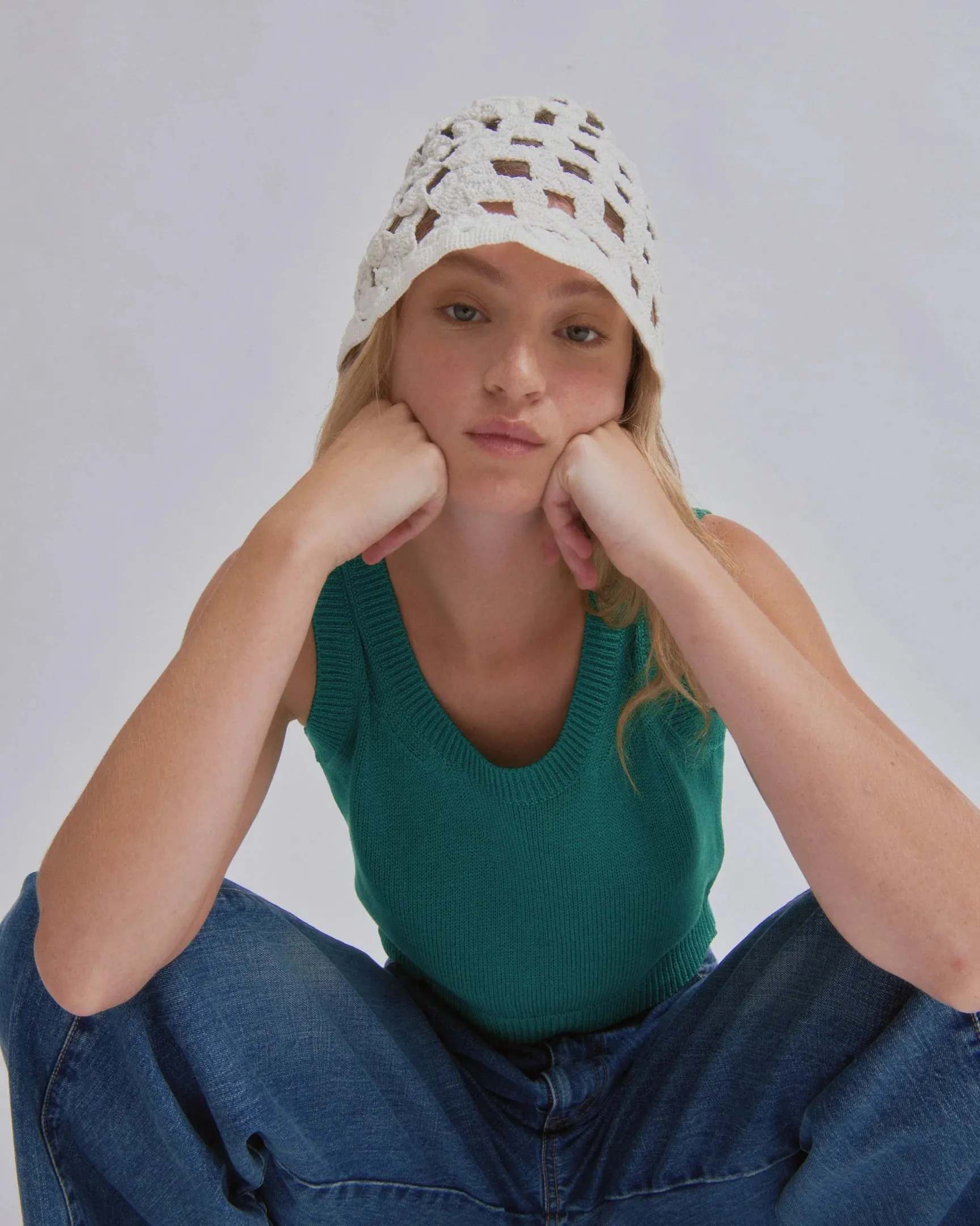 Compact Knit Tank // Green
