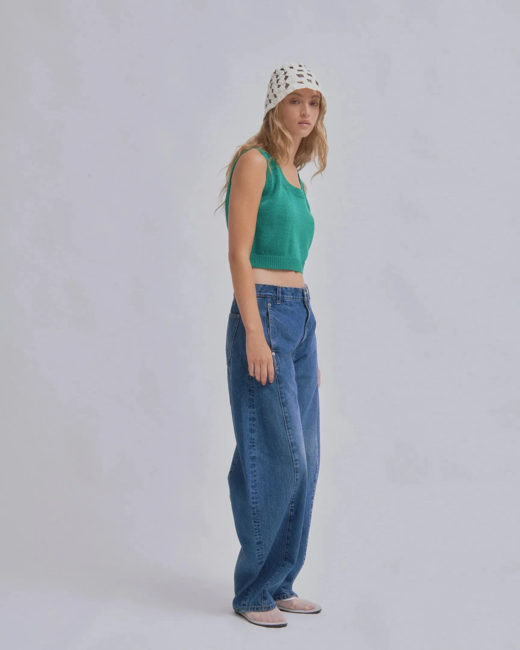 Compact Knit Tank // Green
