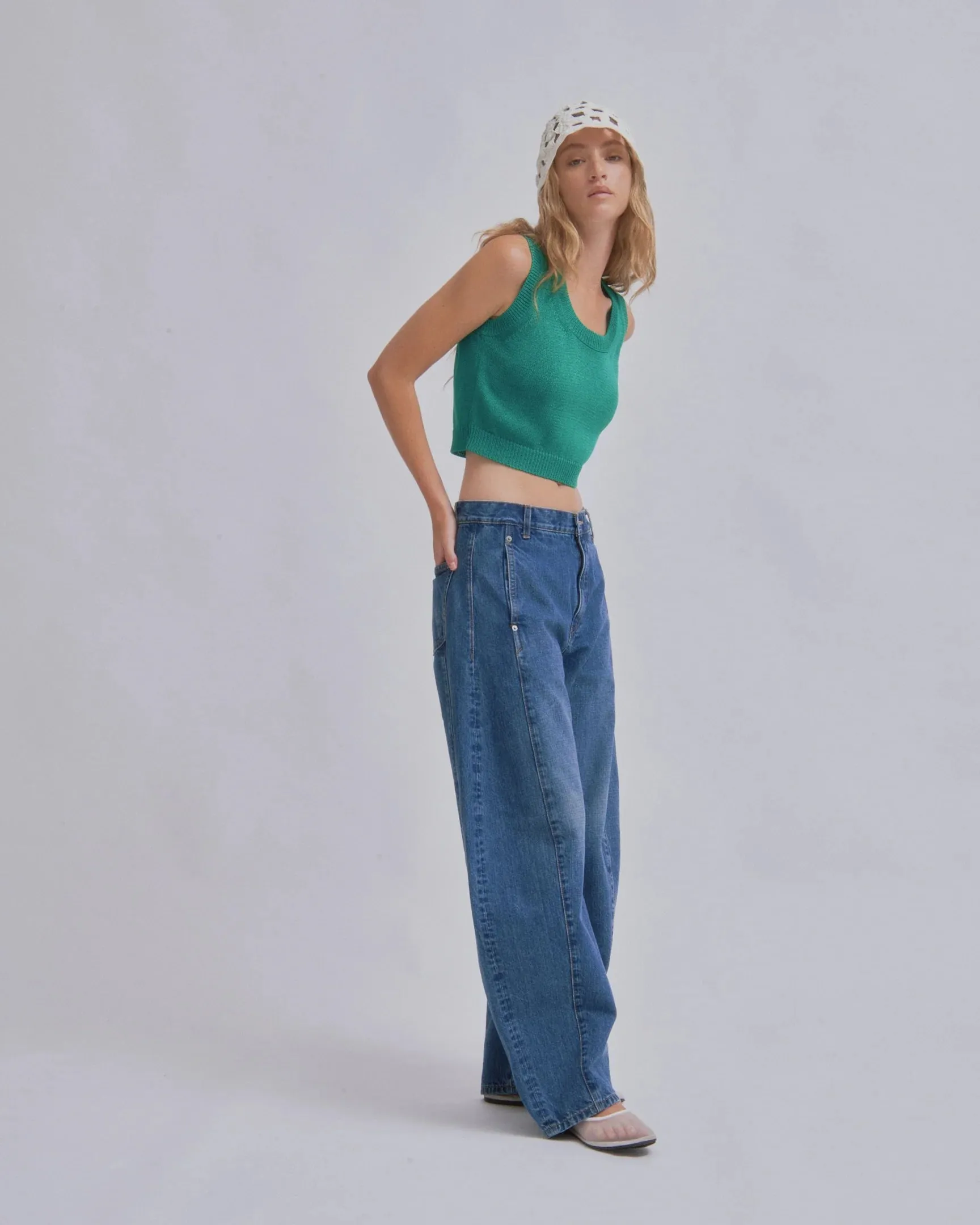 Compact Knit Tank // Green