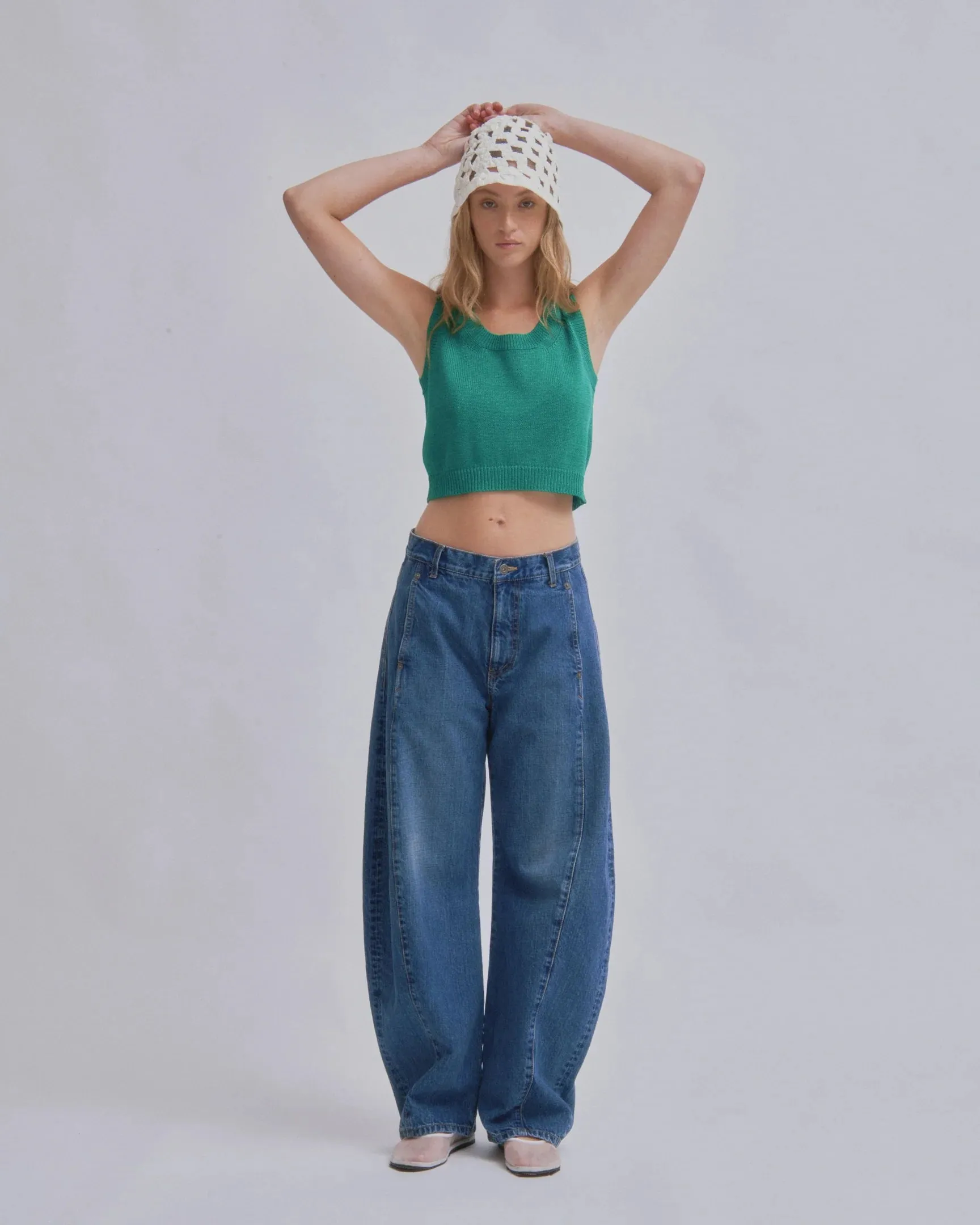 Compact Knit Tank // Green