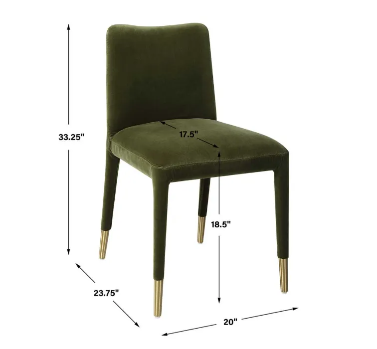 Conifer Velvet Dining Chair- Set of 2