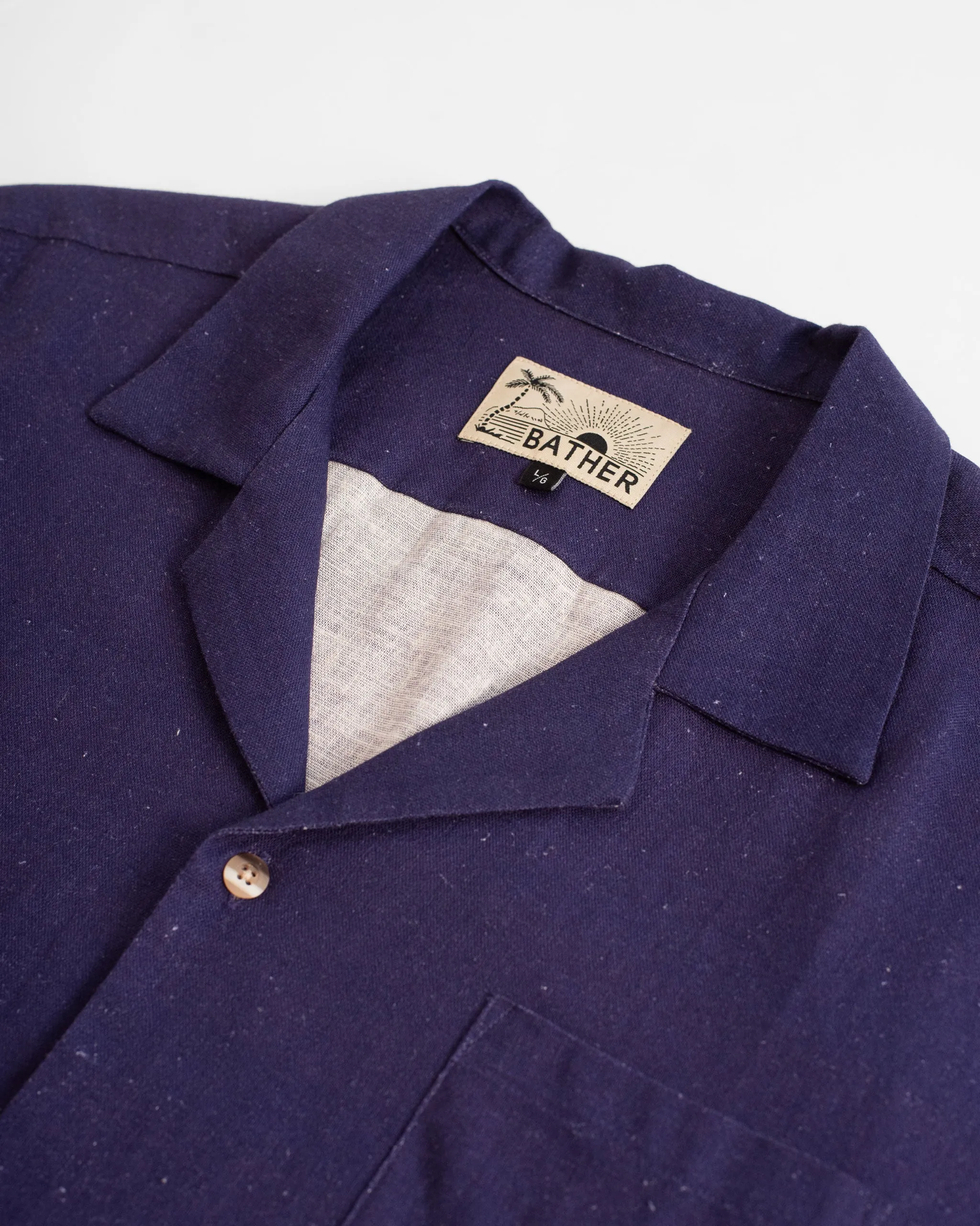 Indigo Ornate Bloom Camp Shirt