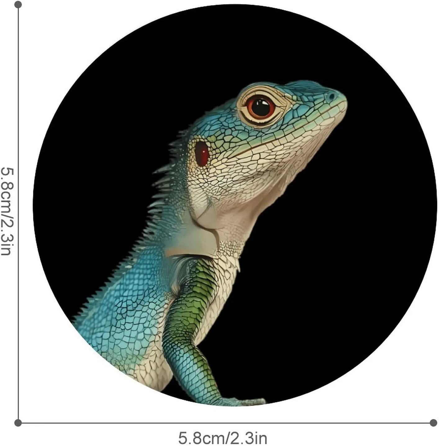 Japanese Grass Lizard Brooch Pins Fashion Tin Plate Badge Pin Gifts Round