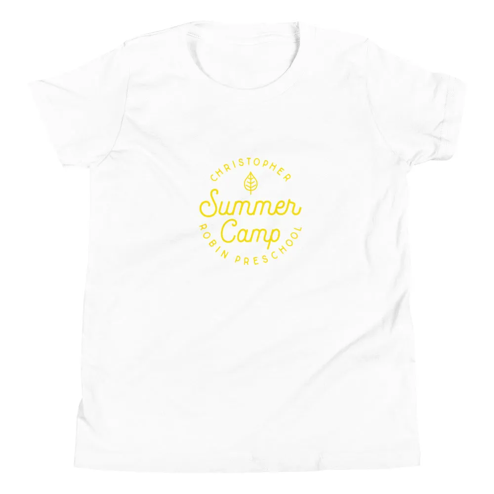 Summer Camp Youth Short Sleeve T-Shirt, Yellow Logo