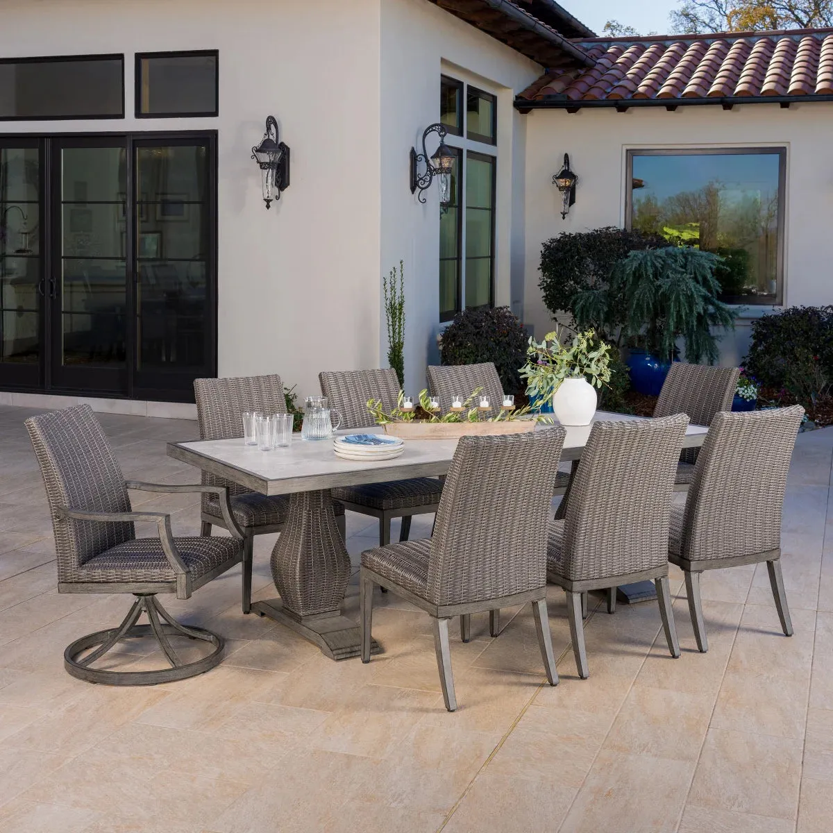 SunVilla Leyton 9-piece Outdoor Patio Dining Set