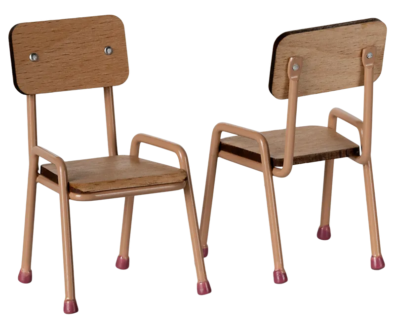 Table and Chair Set, Mouse - Dark Powder by Maileg